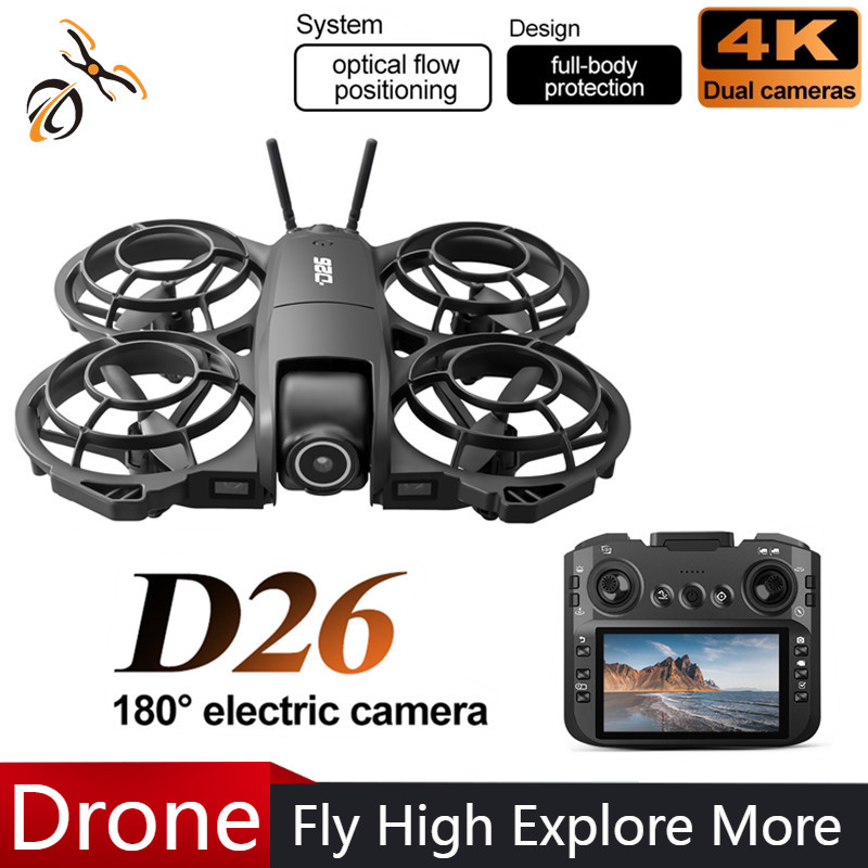 Drone D26 4K Aerial HD 180 °   - Fpv Drone Charger ulasan dan harga